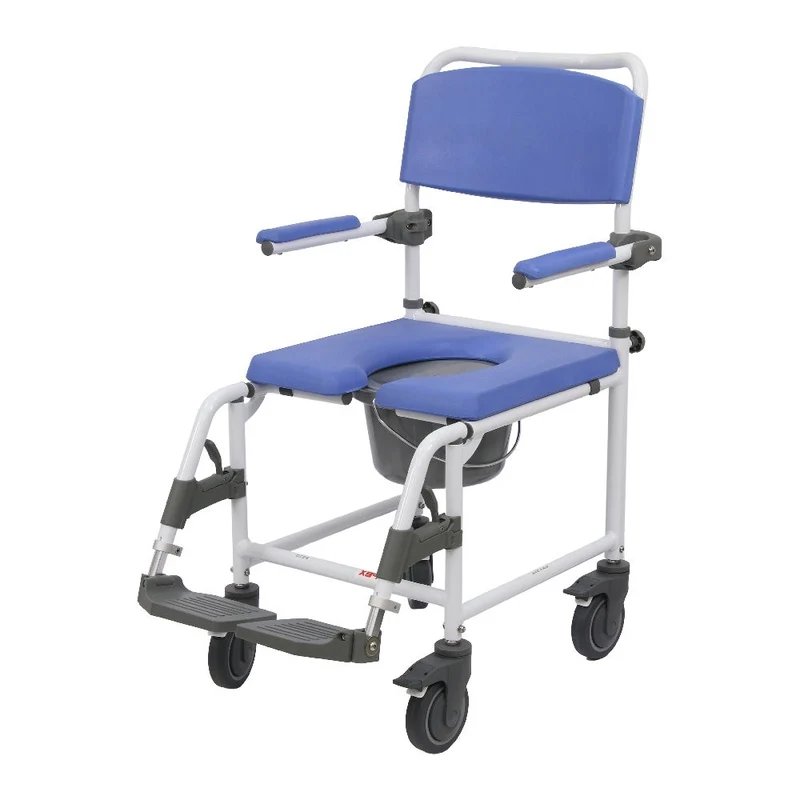 AHHC Aluminum With Plastic Bucket And Armrest Commode Chair