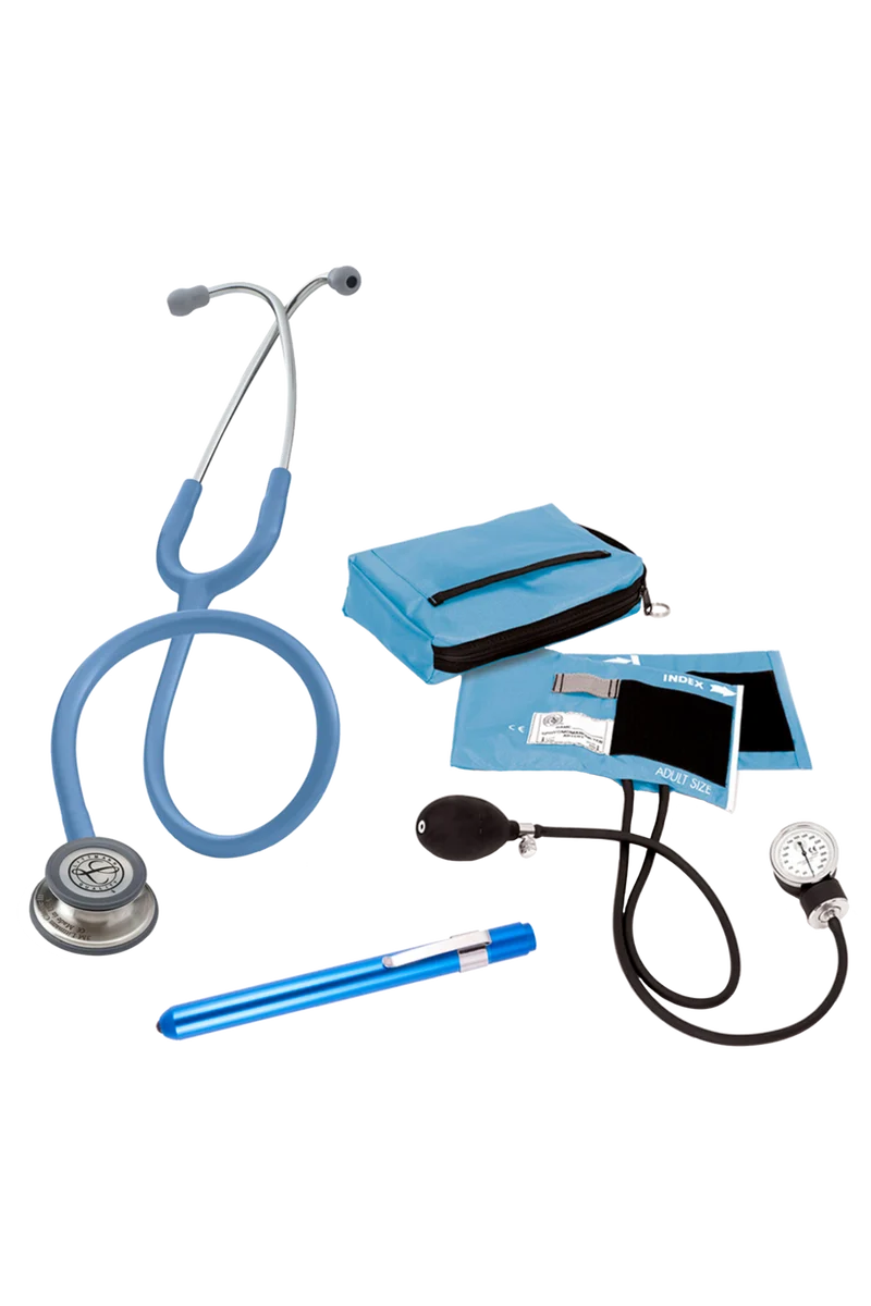 Kit de material sanitario para estudiantes con Fonendoscopio Littmann Classic III - Azul