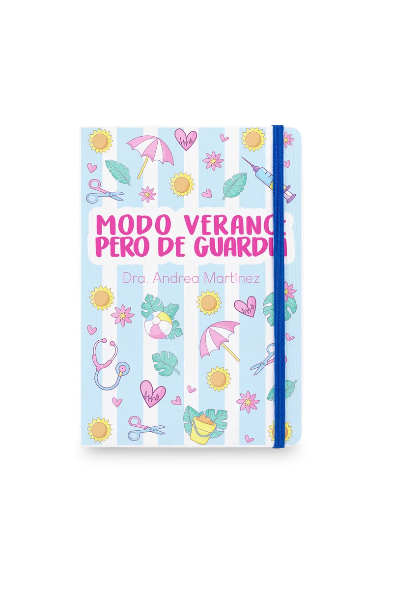 Libreta A5 con goma azul – Summer Collection
