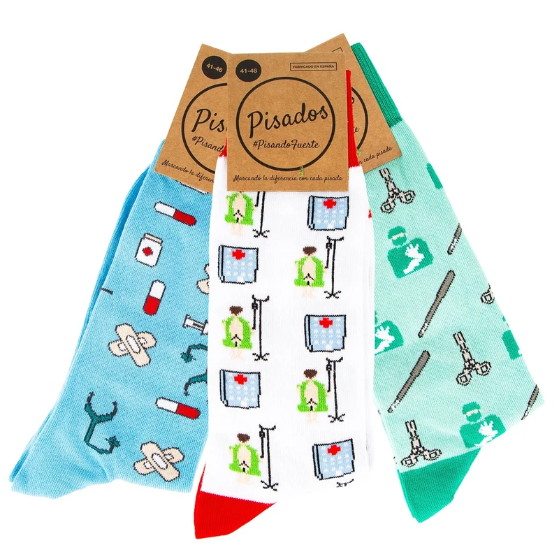 Pack calcetines estampados sanitarios - Healthy Tools, Sin anestesia y Culito sano