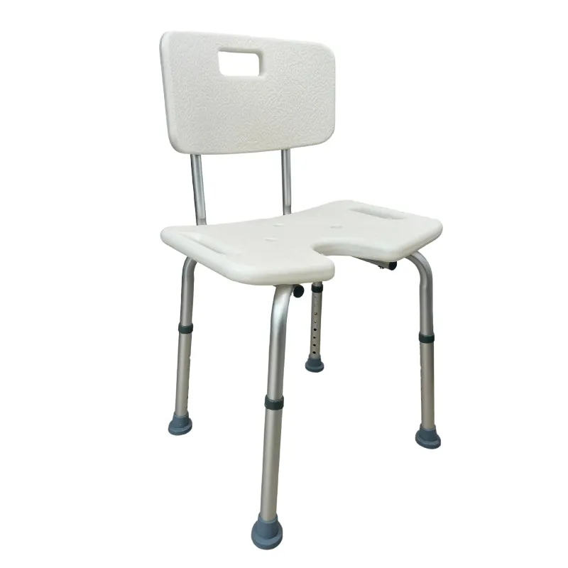 Banco para Ducha Extra Ancho con Respaldo y Asiento Tipo U Bienstar BIBM3522L