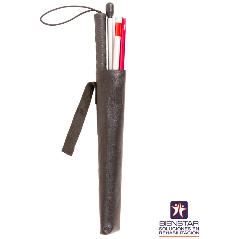 Bastón Plegable Blanco para Invidentes y Debilidad Visual con Correa Bienstar BM2060