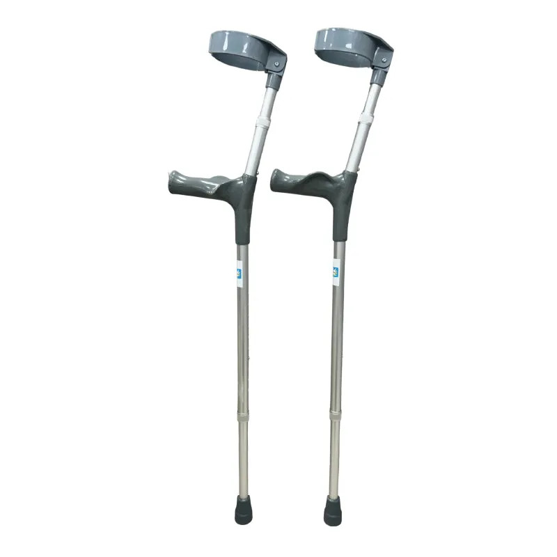 Muleta Canadiense de Aluminio para Adulto con Puño Ergonómico Gris Bienstar BIBM8563