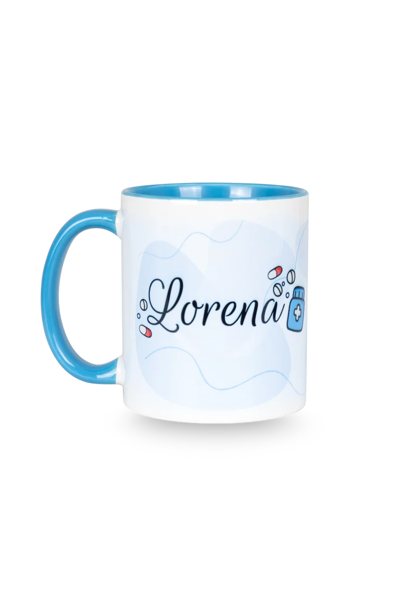 Taza cerámica personalizable azul claro - Farmacéutico