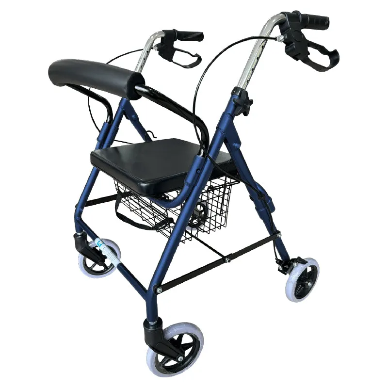ANDADERA ROLLATOR DESARMABLE DE ALUMINIO 4 RUEDAS 6 pulg 120 kg