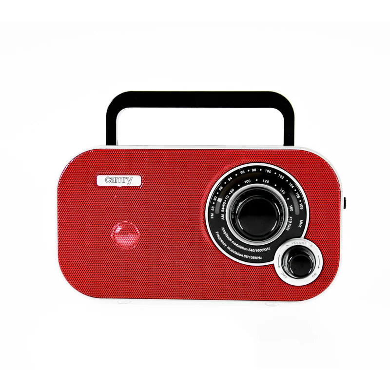 Pequeña radio portátil retro AM/FM CR1140 Camry rojo
