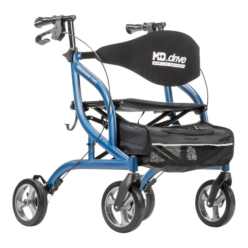 MD by Drive Excursion XWD Rollator, Blue