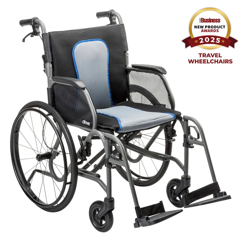 AeroFly Ultra-Lite Wheelchair, 18", Gray