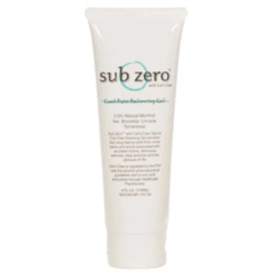 Sub Zero Cool Pain Relieving Gel, 4oz Tube