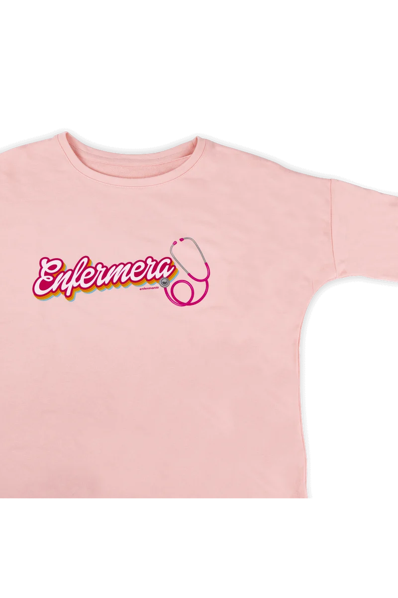 Suéter rosa estampado enfermeril