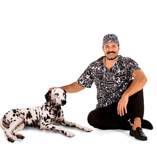 Blusón sanitario mascotas unisex | Microfibra técnica lavable 90 °C