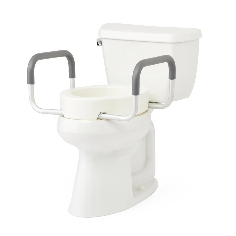 Medline 3.5" Elongated Toilet Seat Riser with Arms