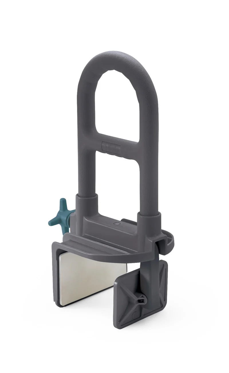 Medline Deluxe Bathtub Grab Bar with Microban, Gray