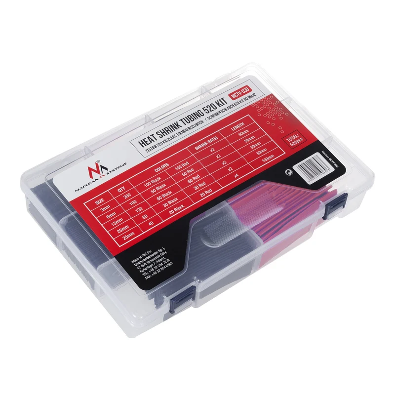 Juego de fundas termorretráctiles 520pcs Maclean MCTV-530