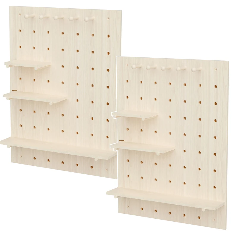 Organizador de madera para pizarra blanca Maclean, color madera clara, 60x80 cm, máx. 20 kg, MC-131 WD, 2 piezas