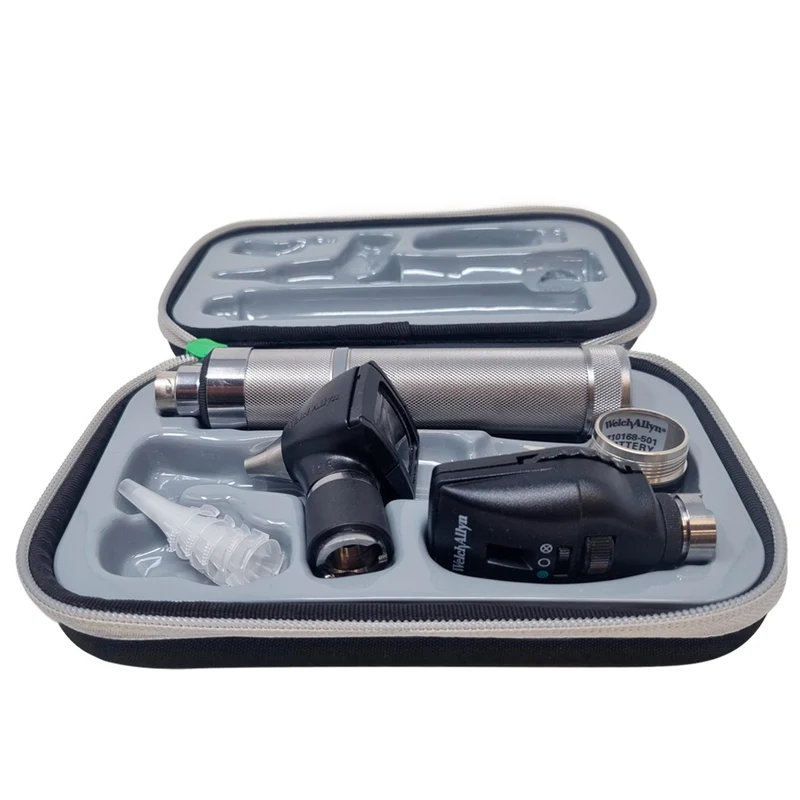 Estuche de Diagnostico Recargable Halogeno 3.5v Oftalmo Coaxial y Convertidor Bateria C