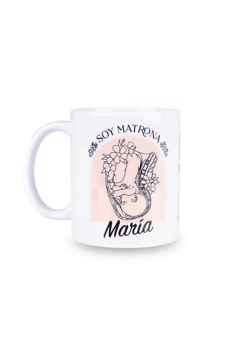 Taza cerámica blanca - Soy Matrona @elartedecuidar