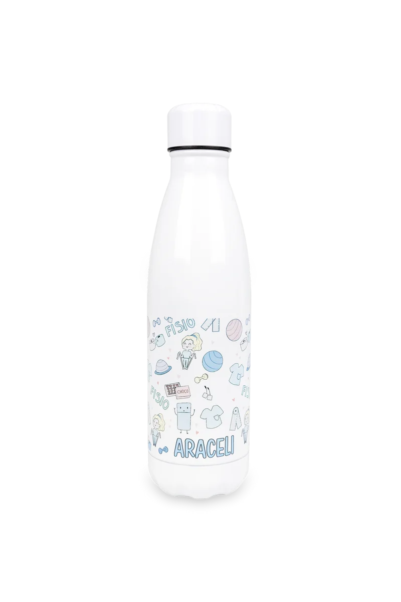 Botella personalizable estampada - Fisio pastel