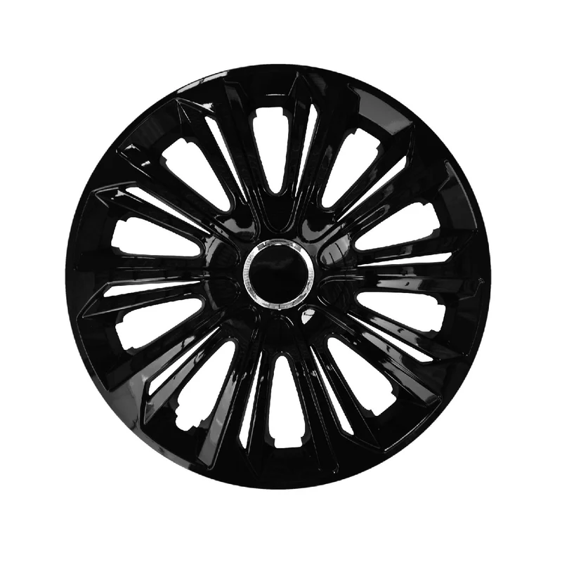 Tapacubos universales 15" Strong color negro lacado 4 piezas