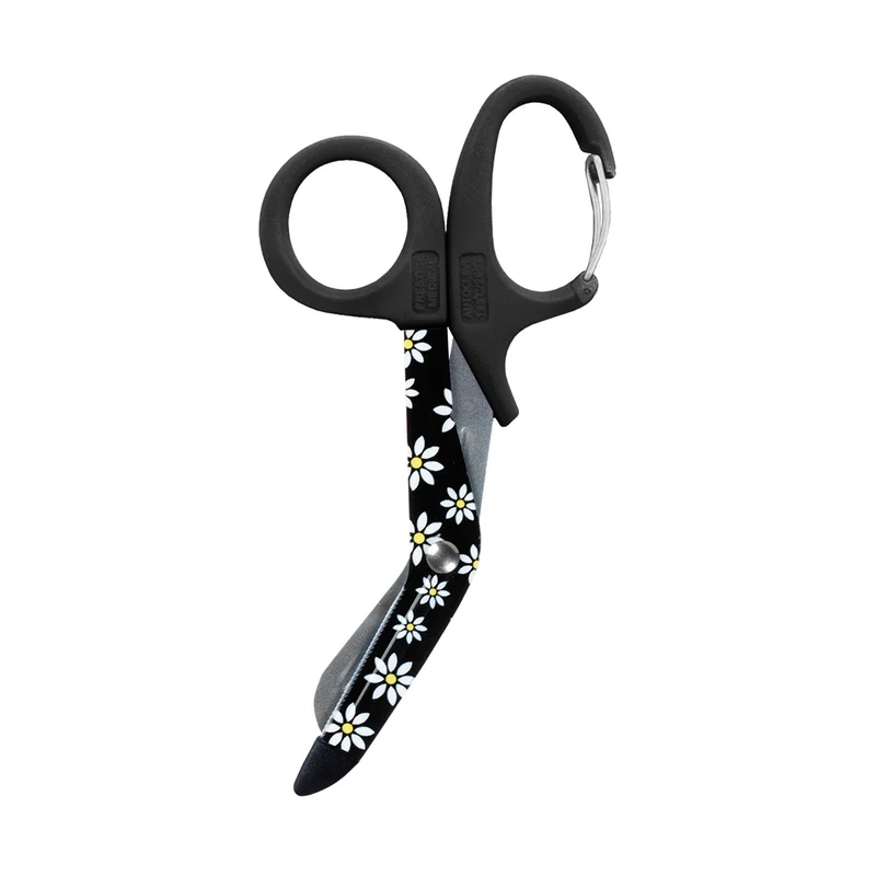 Tijera corta ropa / vendaje con clip - Margaritas