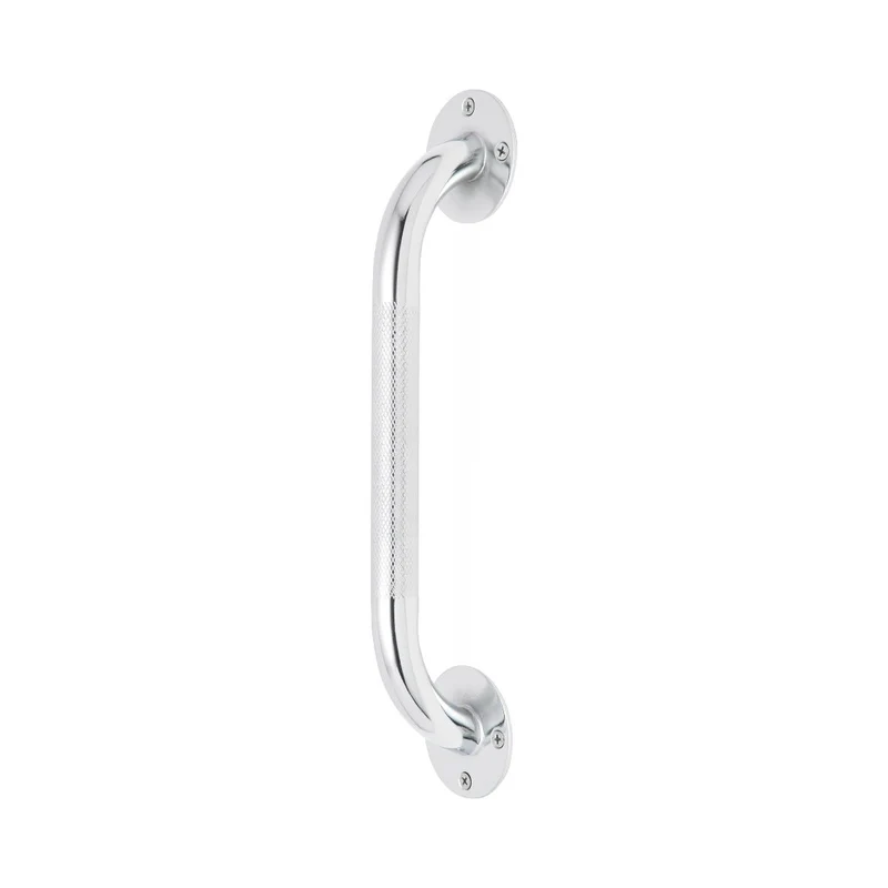Knurled Chrome Grab Bar, 12"