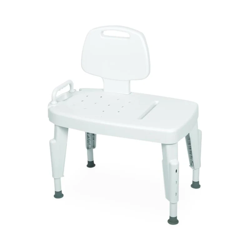 Transfer Bench with Backrest and Armrests