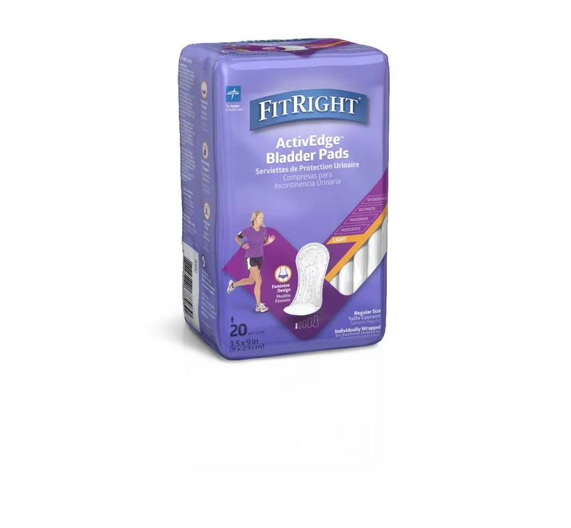 Light Flow Bladder Pad Liners, 3.5" x 9" (case of 240)