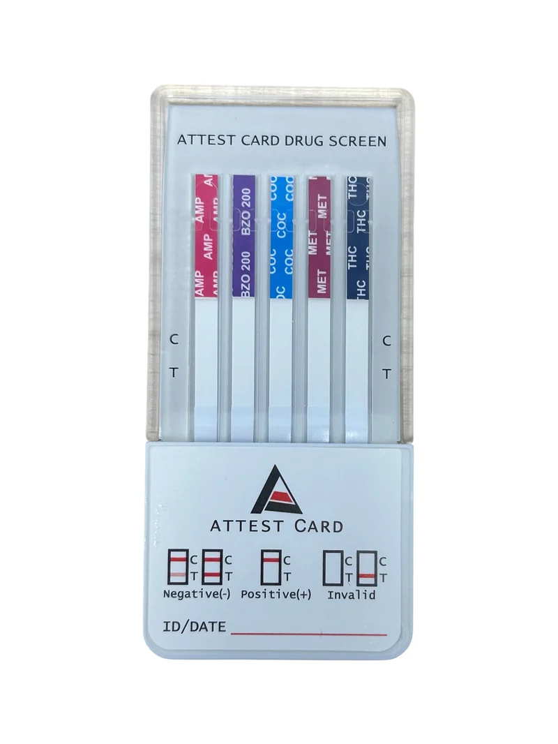 Prueba Antidoping de 5 Elementos | Detección de Multidrogas en Orina - Kit de 25 Piezas