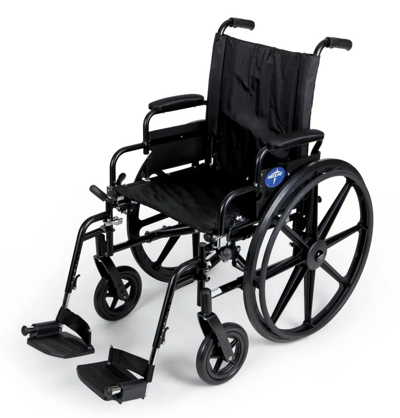 K4 Basic Lightweight Wheelchair with Swing-Back Desk-Length Arms and Swing-Away Footrests (1EA)