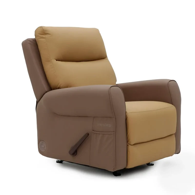 Sillon mecedora reclinable TheraNap color Brown Sugar