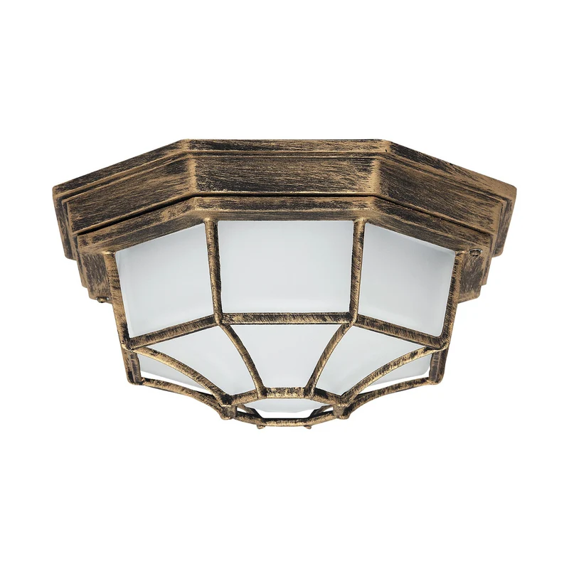 Rabalux milano lámpara de techo de exterior 8376 pantalla de metal y cristal