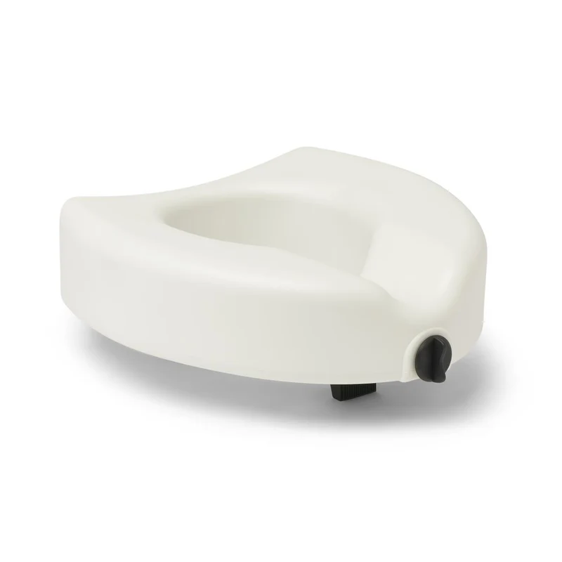 5" Elevated Locking Toilet Seat, Gray
