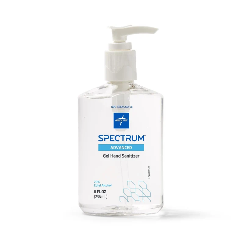 Gel 70% Spectrum Hand Sanitizer, Pump Bottle, 8oz. (1EA)