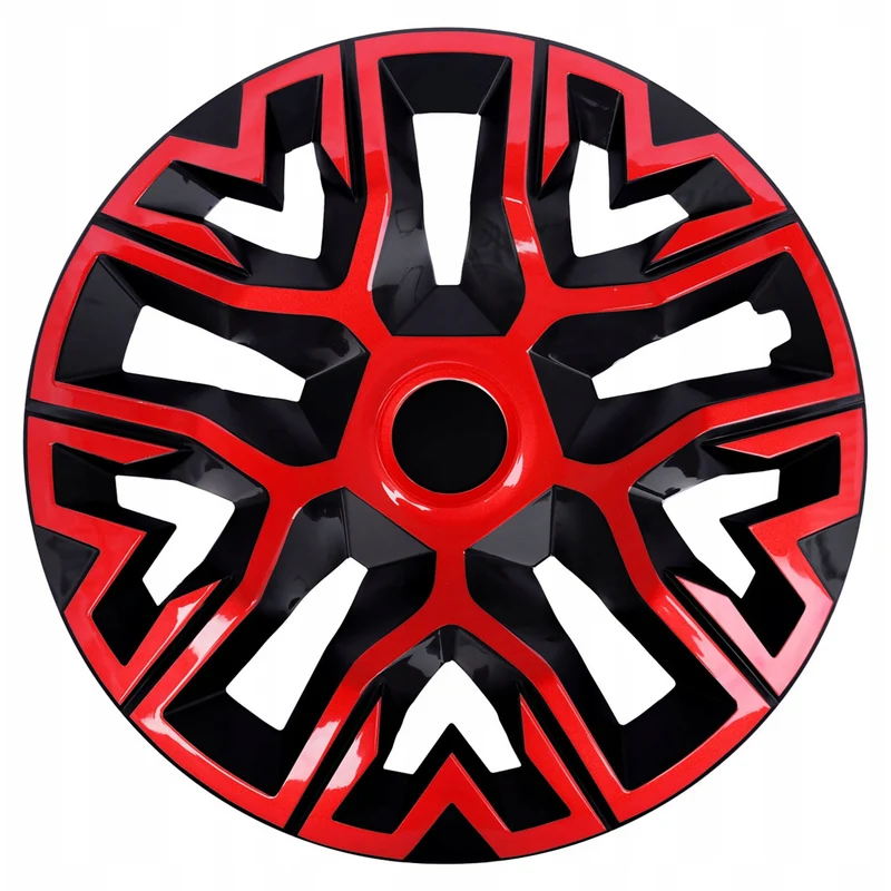 NRM The Best Bicolor Tapacubos universales 15'' Color rojo/negro 4 piezas
