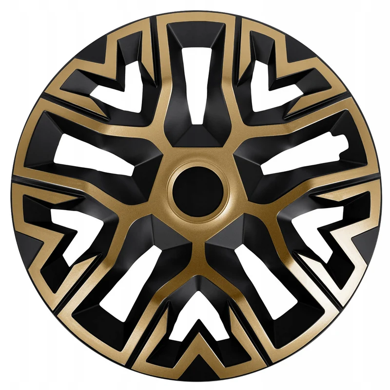 Tapacubos universales de 14'' NRM The Best bicolor dorado y negro, 4 unidades