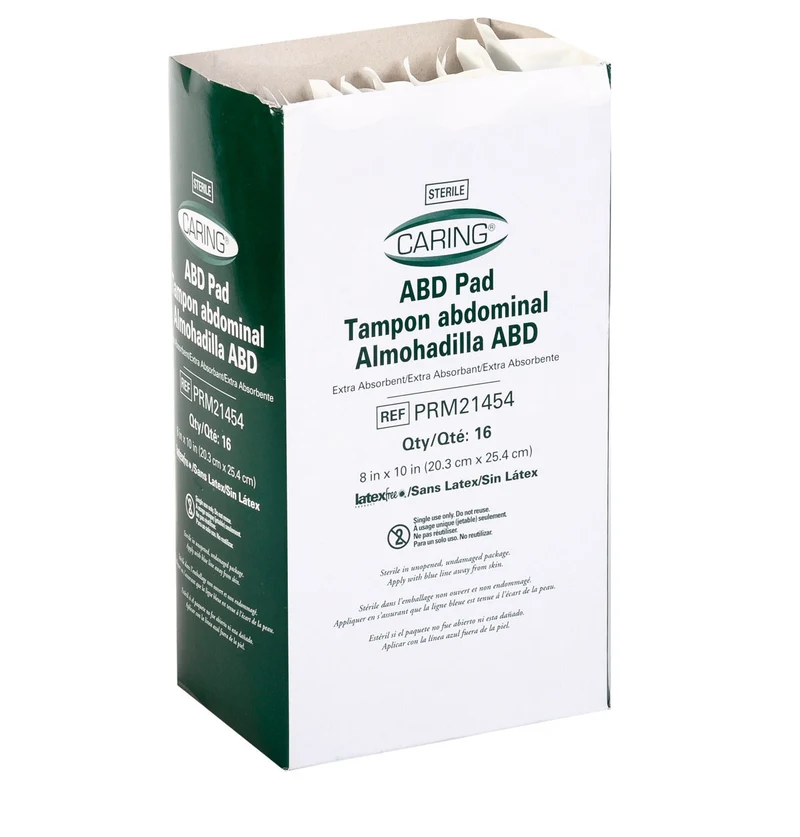 Sterile Abdominal Pad, 8" x 10" (case of 320)