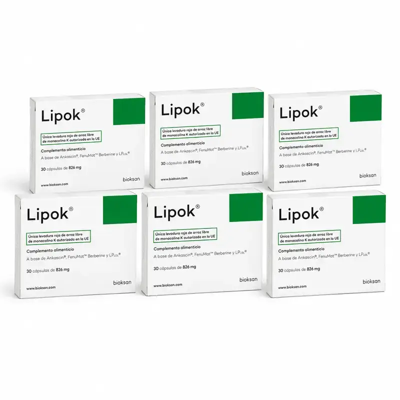 Lipok Food Supplement, Pack of 6 x 30 capsules