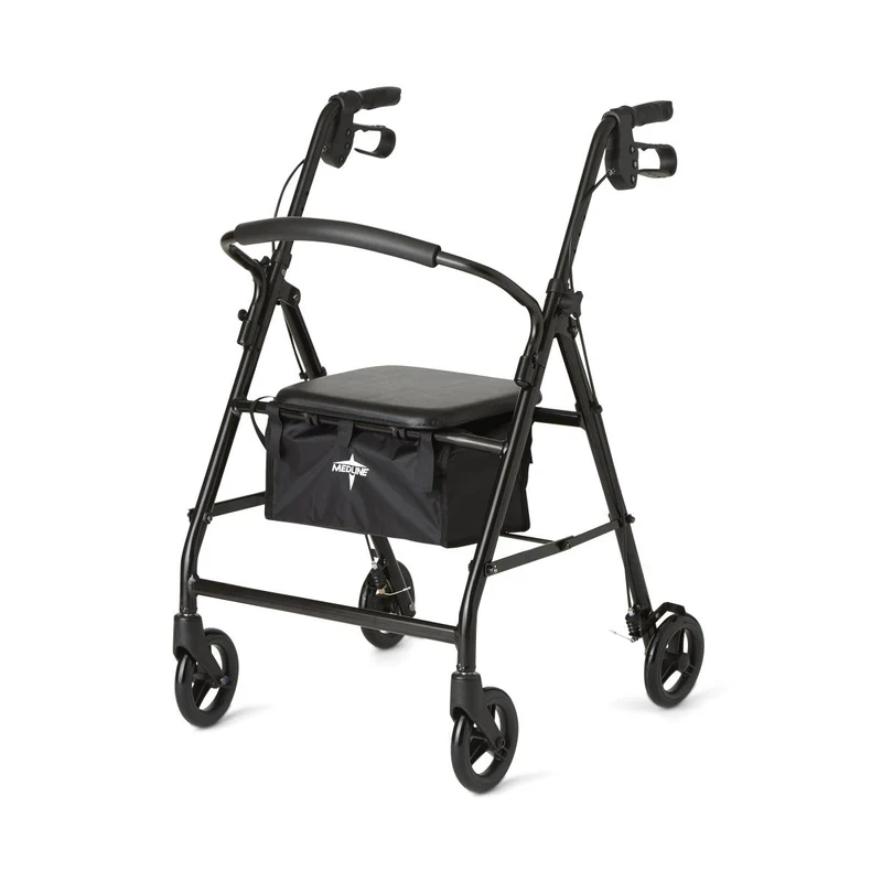 Basic Steel Rollator with 6" Wheels, Black