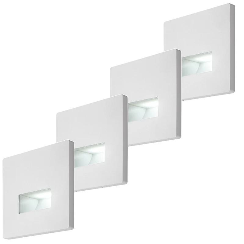 Lámpara Lunca LED de 1 W, IP20, blanca, temperatura de color regulable: 3000, 4500 y 6500 K, 77196, 4 unidades