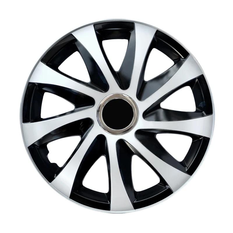 Tapacubos universales 14" NRM DRIFT Extra blanco/negro 4 piezas