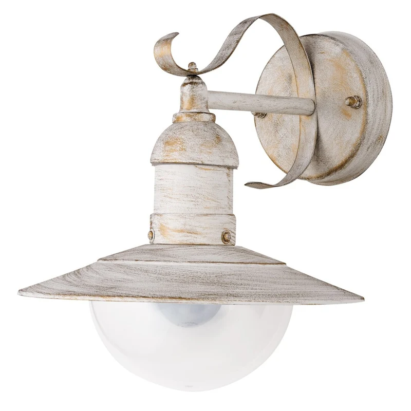 Rabalux Oslo Aplique de Exterior, IP44, E27, max 60W, Color Blanco Envejecido