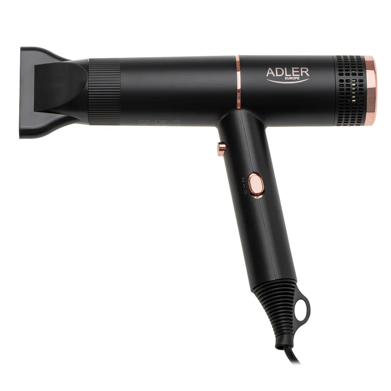 Adler AD 2278 Secador de pelo, ionización, 2 fases de soplado, Color negro