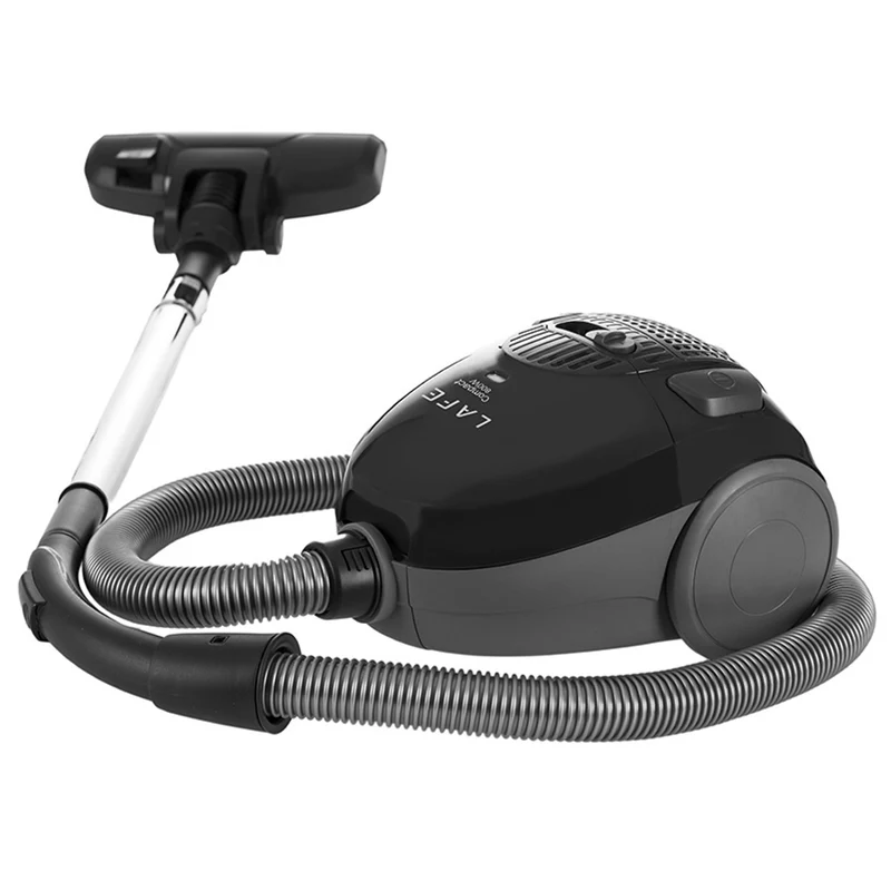 Aspirador Lafe con bolsa, sistema de triple filtración, 800W, negro, Compact S