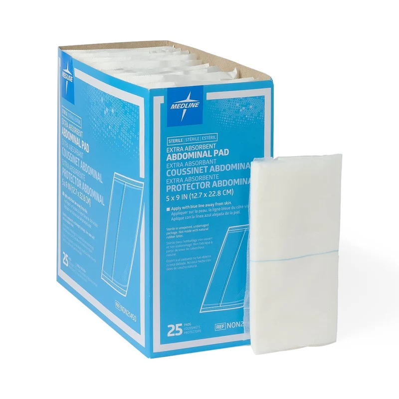 Sterile Abdominal Pad, 5"x 9" (box of 25)