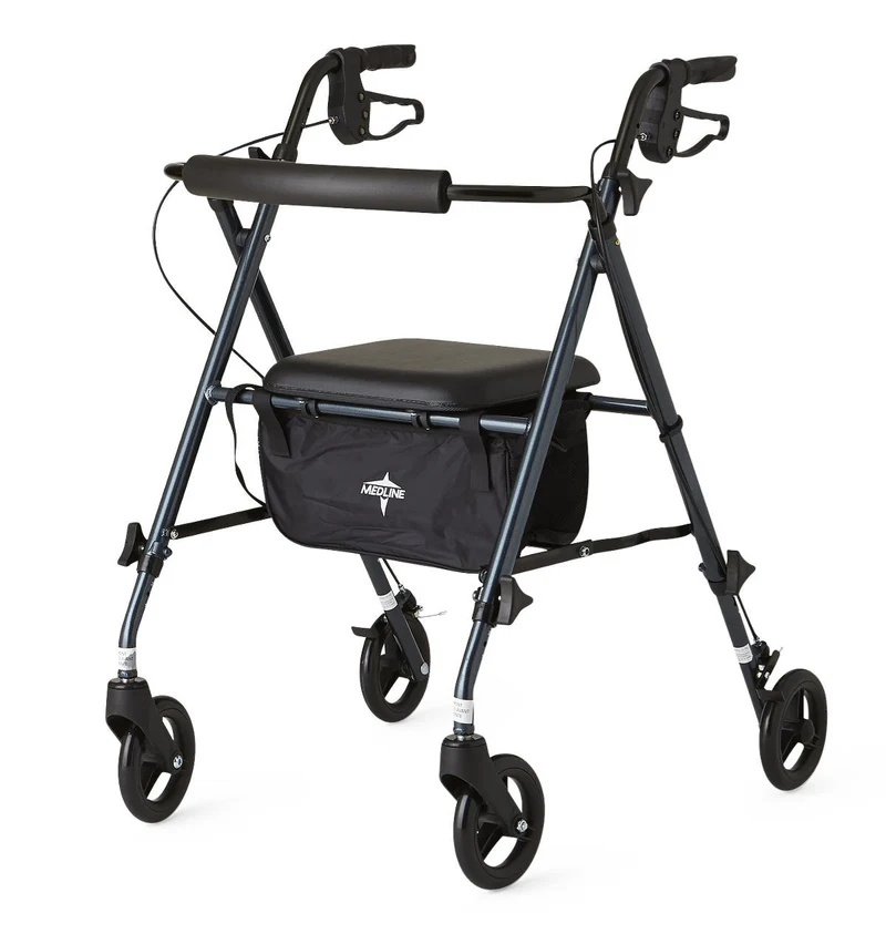 Superlight Aluminum Rollator, Smoky Blue
