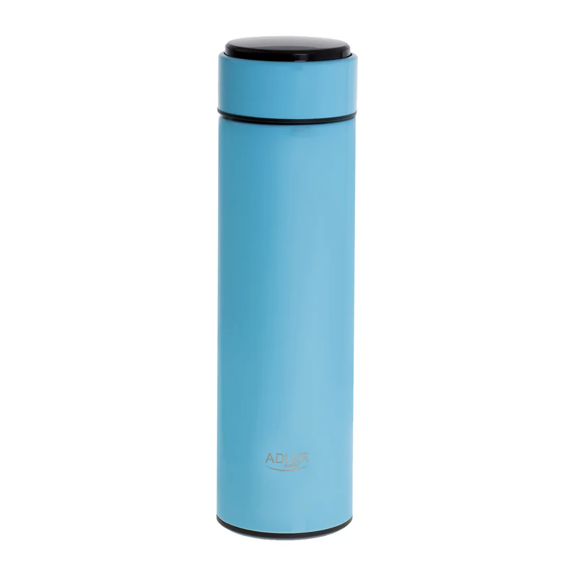 Termo Adler, pantalla táctil LED, capacidad 473 ml, color azul, AD 4506
