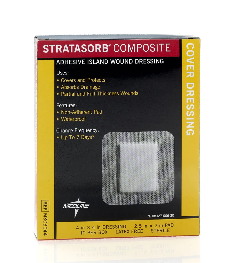 Stratasorb Composite Dressings, 4" x 4" (box of 10)