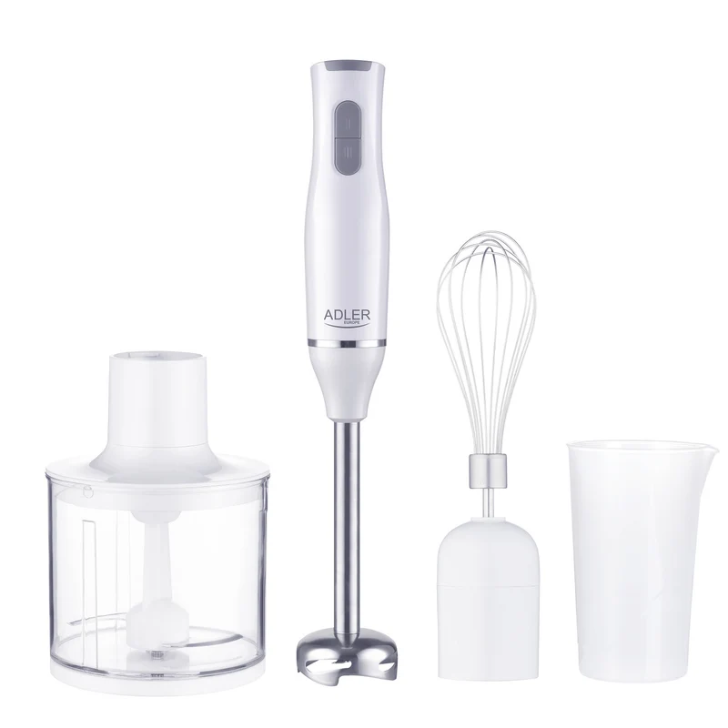 Adler AD 4620 Batidora de mano, multifunción, 2 velocidades, blanca, 800W