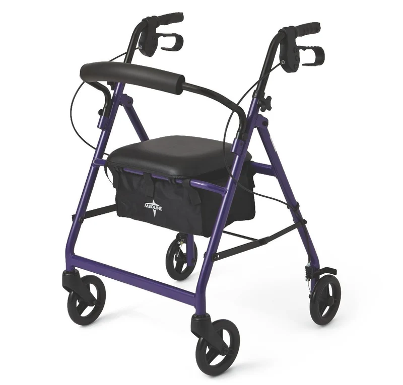 Basic Rollator with 6" Wheels, Purple