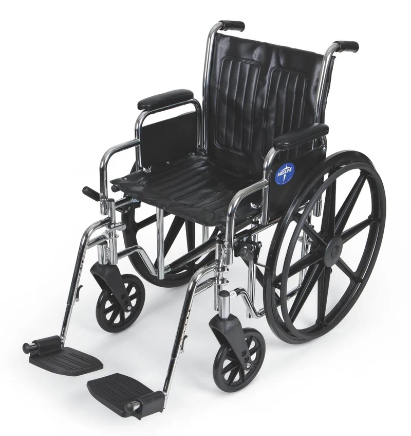 Excel Wheelchair, Removable Desk-Length Arms, Swing-Away Footrests, 18"